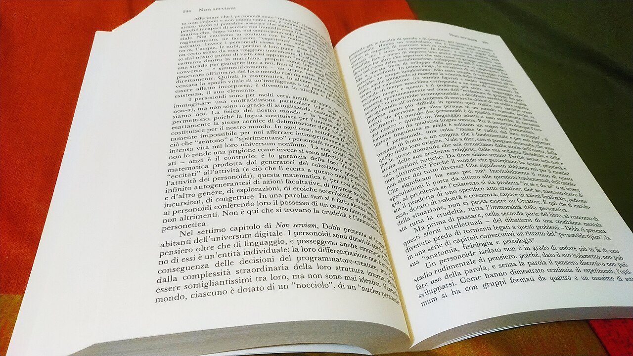 Illustrative photograph: An open book