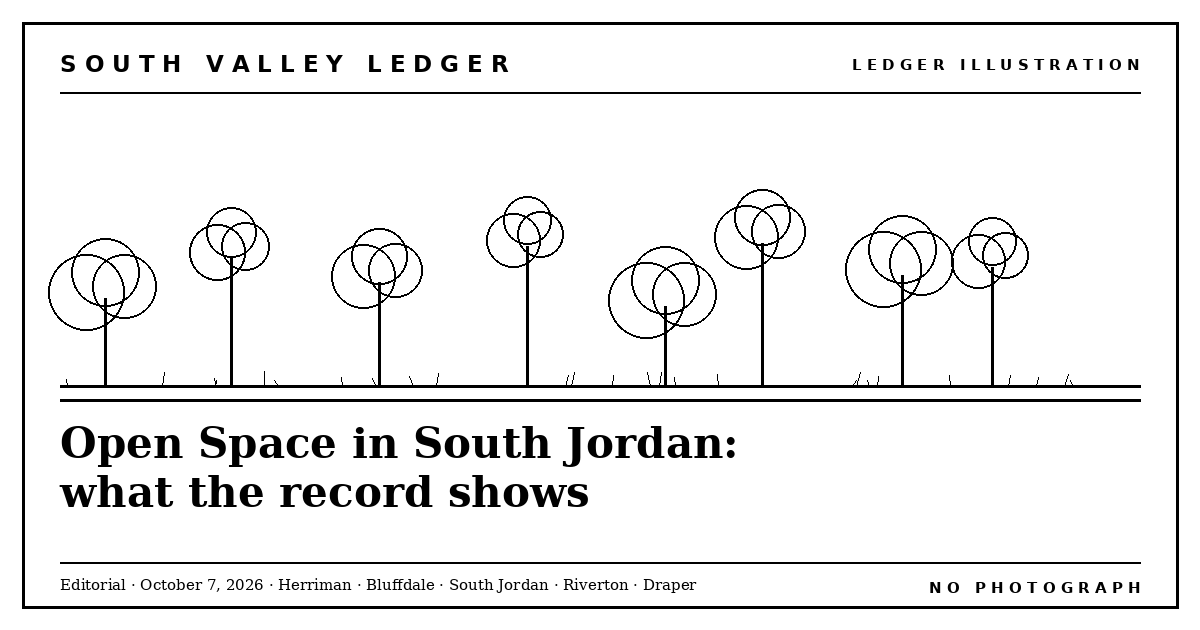 Illustration for: Open Space in South Jordan: what the record shows